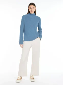 Wool and cashmere ribbed jumper