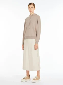 Wool and cashmere yarn sweatshirt