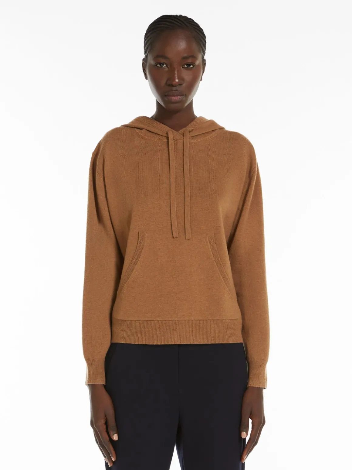 Wool and cashmere yarn sweatshirt