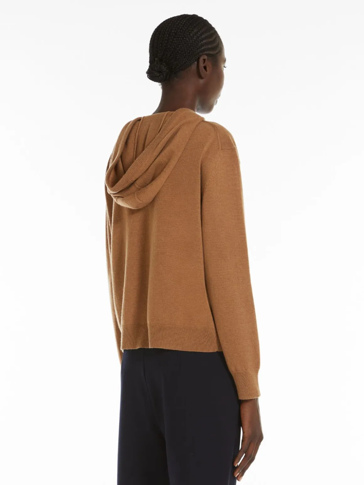 Wool and cashmere yarn sweatshirt