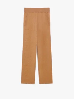 Wool and cashmere yarn trousers