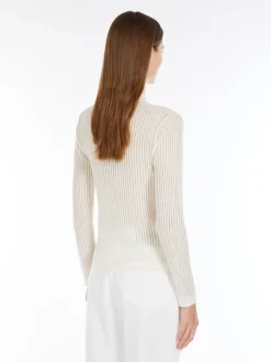 Wool and silk polo shirt