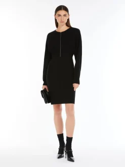 Wool and viscose knit dress