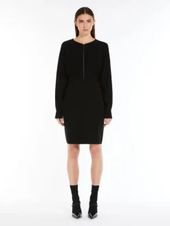 Wool and viscose knit dress