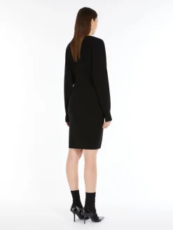 Wool and viscose knit dress