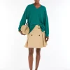 Wool and viscose-blend V-neck sweater