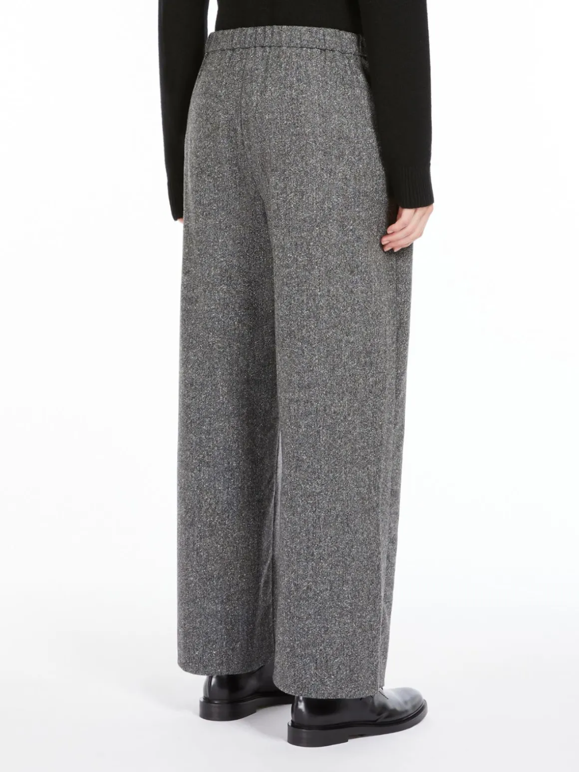 Wool buttoned jogging trousers
