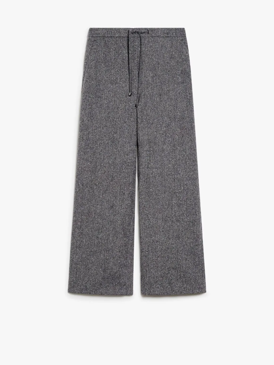 Wool buttoned jogging trousers