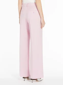 Wool canvas palazzo trousers