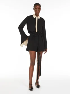 Wool canvas shorts