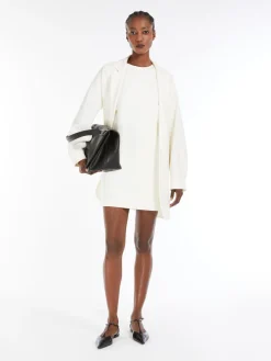 Wool canvas sleeveless dress