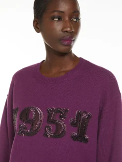 Wool, cashmere and sequin pullover