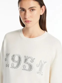 Wool, cashmere and sequin pullover