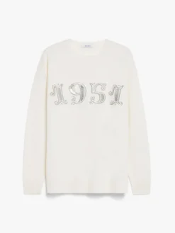 Wool, cashmere and sequin pullover