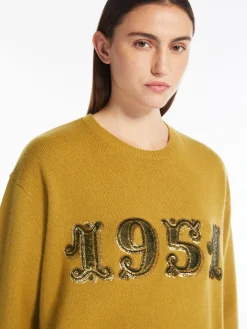 Wool, cashmere and sequin pullover