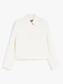 Wool, cashmere and silk boxy jacket