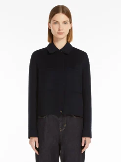 Wool, cashmere and silk boxy jacket