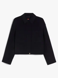 Wool, cashmere and silk boxy jacket