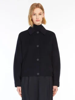 Wool, cashmere and silk bomber jacket