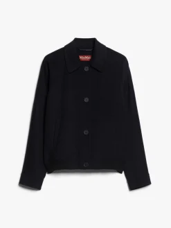 Wool, cashmere and silk bomber jacket