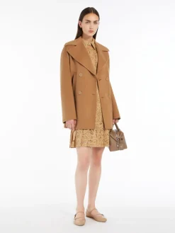 Wool, cashmere and silk pea coat