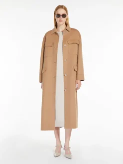 Wool coat with belt