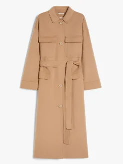 Wool coat with belt