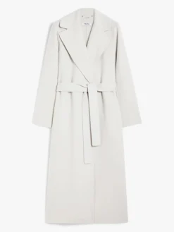 Wool coat with belt