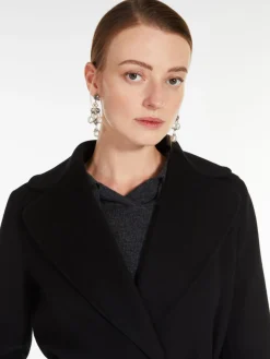 Wool coat with belt