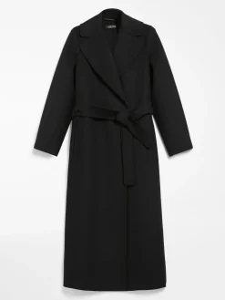 Wool coat with belt