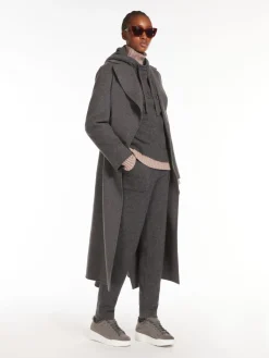 Wool coat with belt