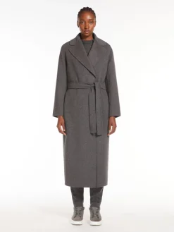 Wool coat with belt