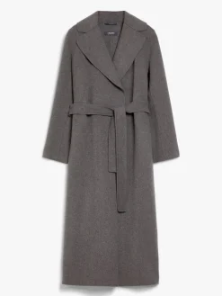 Wool coat with belt