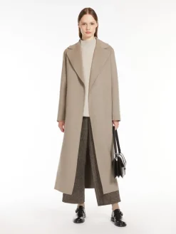 Wool coat with belt