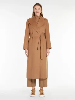 Wool coat with belt