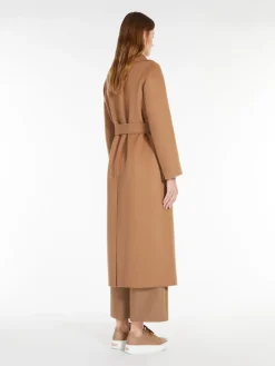 Wool coat with belt