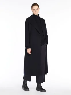 Wool coat with belt