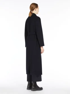 Wool coat with belt