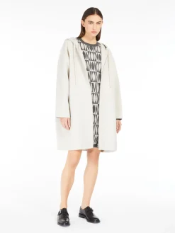Wool coat with hood