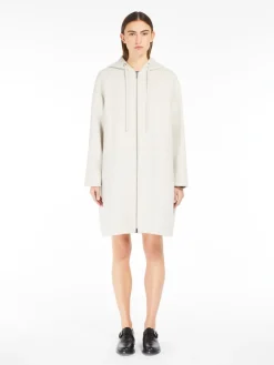 Wool coat with hood