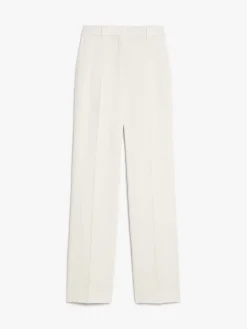 Wool crêpe satin trousers