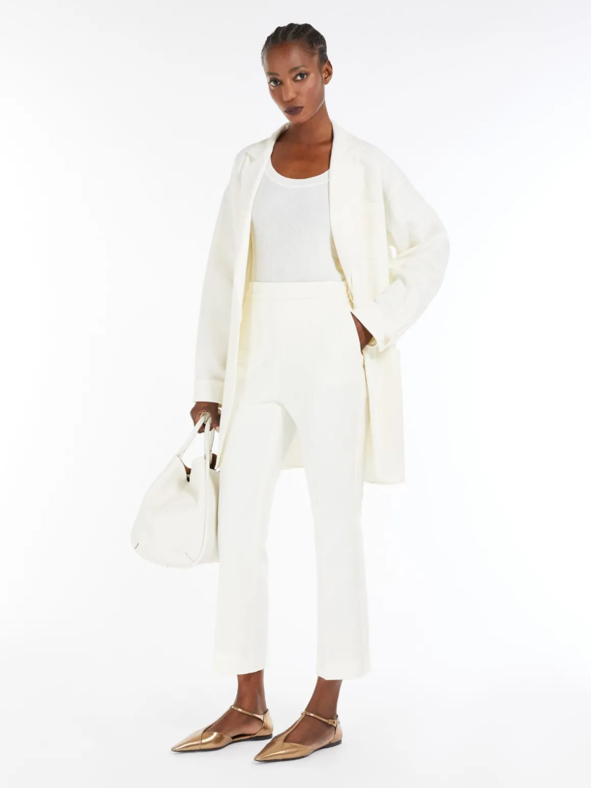 Wool crêpe trousers