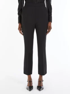 Wool crêpe trousers