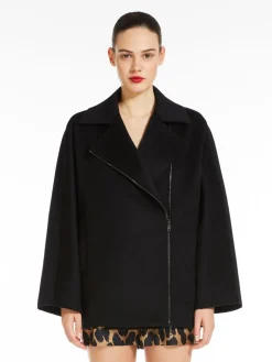 Wool double cloth pea coat
