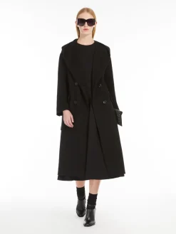 Wool double-breasted coat