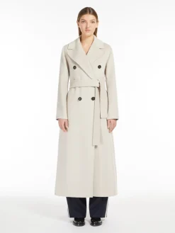 Wool double-breasted coat