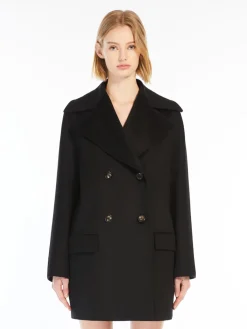 Wool double-breasted pea coat