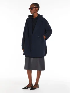 Wool drap pea coat