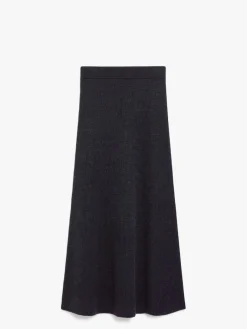 Wool flared skirt