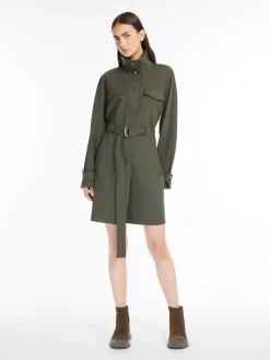 Wool gabardine dress